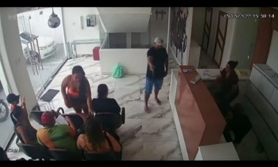 Câmeras de segurança flagra arrastão dentro de clínica em Manaus