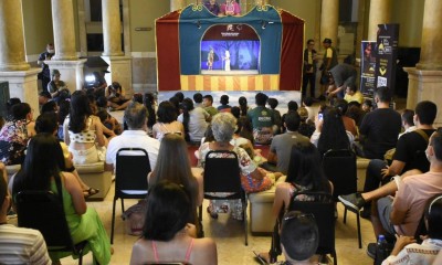 Plateia infantil da comunidade rural viveu a experiência inédita da ópera de marionetes no Teatro Amazonas