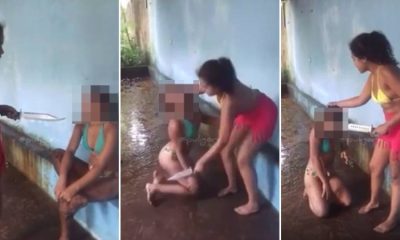 Vídeo : Mulher se vinga de rival filmando tudo enquanto a bate com faca tática: ‘Eu sou cachorra, eu sou safada’