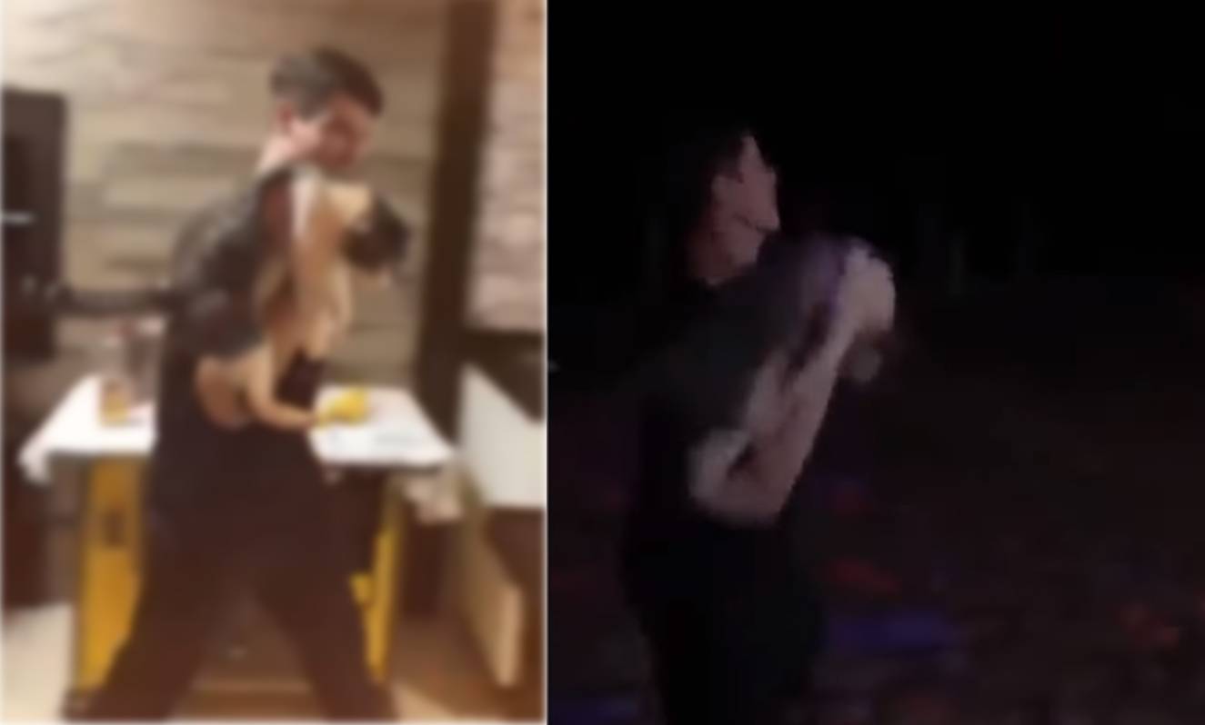 video mostra adolescente jogando um gato pela varanda durante festa