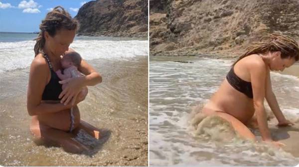 Vídeo : Mulher dá luz em oceano e vídeo viralizado no mundo!