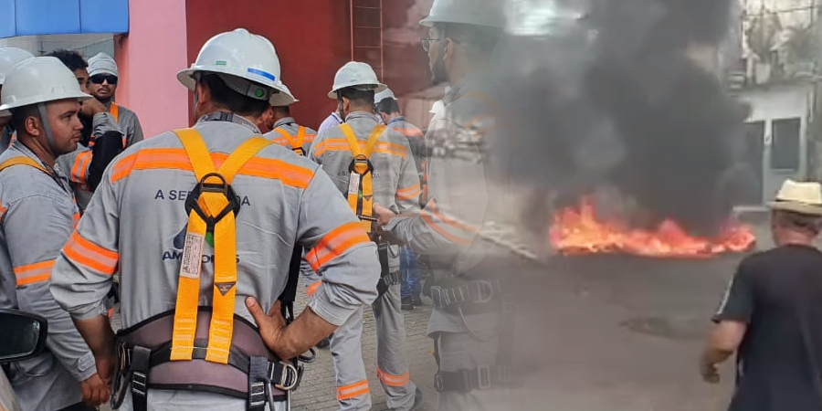 Vídeos : Funcionários da Amazonas Energia são novamente enxotados do bairro Alvorada