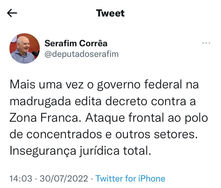 Serafim Corrêa / Foto : Divulgação