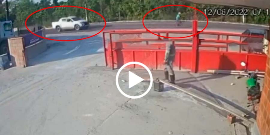 Vídeo +18: Veja o momento exato do atropelamento do ciclista na Avenida do Futuro em Manaus