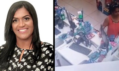 Câmera de Segurança flagra vereadora do interior roubando produtos de beleza em loja