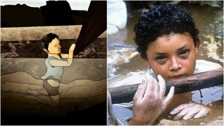 A triste história da Omayra , a menina que passou 3 dias presa na lama sem poder ser resgatada