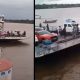 Vídeo : Balsa dá ré e destrói embarcações que não saíram a tempo!