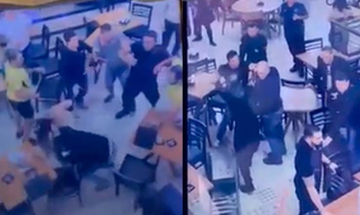 Vídeo +18: Em bar lotado , covardão assedia e bate em jovem na frente de todos!