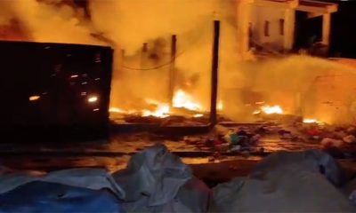 Vídeos: Incêndio atinge empresa de reciclagem no Igarapé do Passarinho, em Manaus