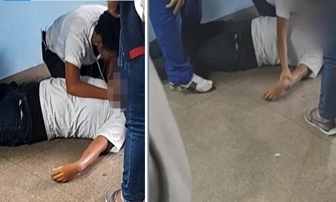 Vídeo: Aluna gravida de 15 anos apanha em escola ate cair desmaiada /  Foto: Reprodução/TV Globo