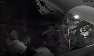 Vídeo mostra que durante abordagem policial, homem jogou bujão de gás na cabeça do PM! / Foto: Reprodução