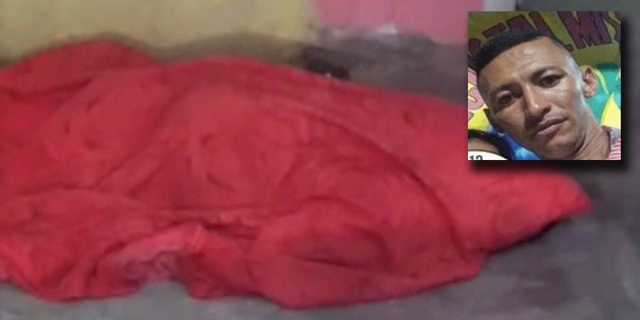 Corpo de Alessandro foi coberto com um lençól vermelho pelos familiares