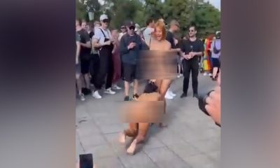 Vídeo +18 : Mulheres são flagradas fazendo show erótico no meio da rua!
