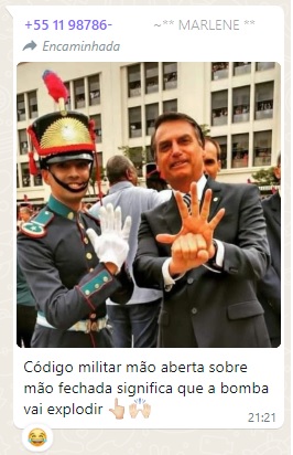 Tentando se agarrar em qualquer mentira Bolsonaristas já têm a próxima com código militar mão aberta!