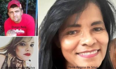 Diego Reis feriu a ex-companheira Nágila e matou a ex-sogra Tânia Regina a golpes de faca (Foto: Redes sociais)