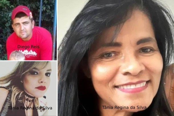 Diego Reis feriu a ex-companheira Nágila e matou a ex-sogra Tânia Regina a golpes de faca (Foto: Redes sociais)