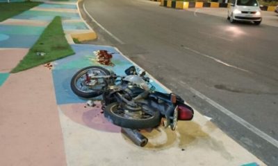 Motoboy tem a perna esmagada em acidente de trânsito em Manaus