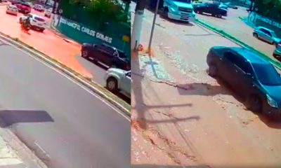 Vídeo : Confira o exato momento do rompimento da adutora na Av São Jorge que causou um rio de lama!