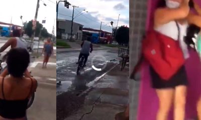 Vídeo : Fiel pega marido em motel, o Dom Juan foge de bike e a amante toma couro!