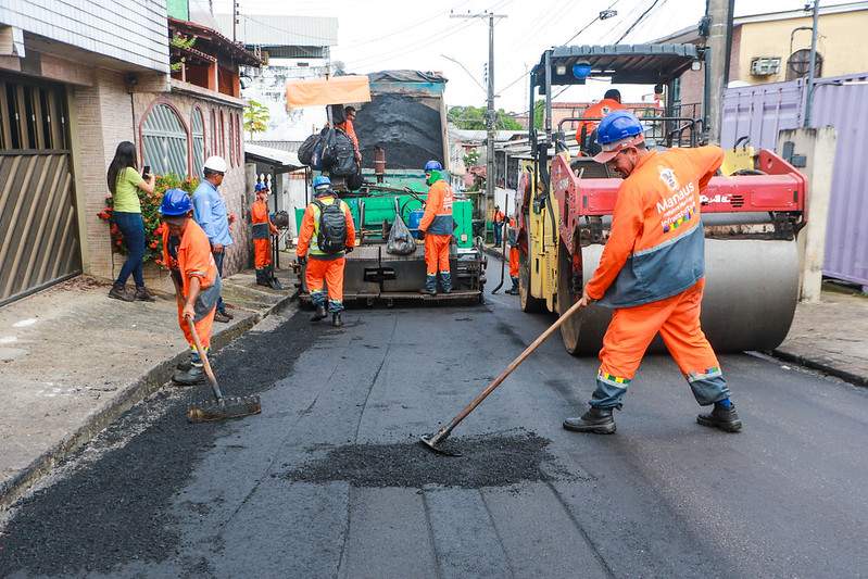 Asfalta Manaus conclui os serviços de recuperação asfáltica no bairro Japiim