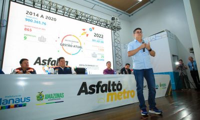 Prefeito David Almeida lança o portal ‘Asfaltômetro’ para atualizar dados sobre o programa ‘Asfalta Manaus’ / Foto – Dhyeizo Lemos – Semcom
