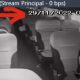 Imagens captadas pelas câmeras de segurança do ônibus mostram a passageira se aproximando num gesto abrupto da poltrona de Stefani Imagem: Reprodução/Instagram