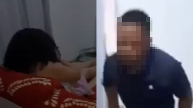 Vídeo +18: Culto é cancelado, mulher volta cedo pra casa e pega marido "varando" outra "varoa" no sofá