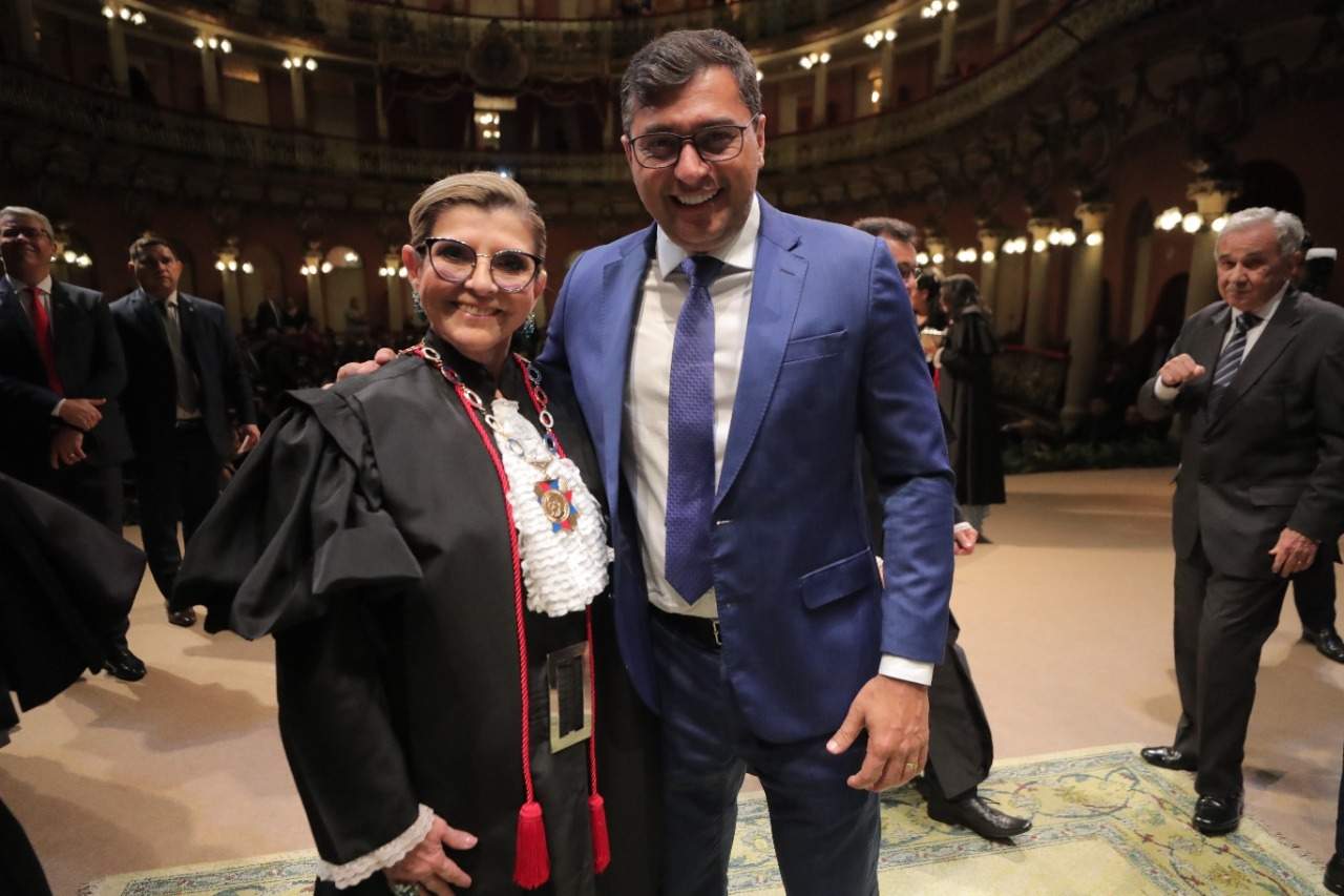 Wilson Lima destaca a importância da harmonia entre os poderes, durante posse da nova diretoria do TJAM - Imagem: Divulgação