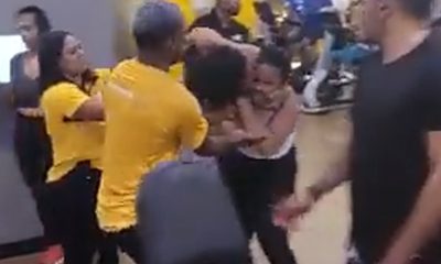 Vídeo : Mulher saem na porrada dentro de academia e uma morde o rosto da outra!