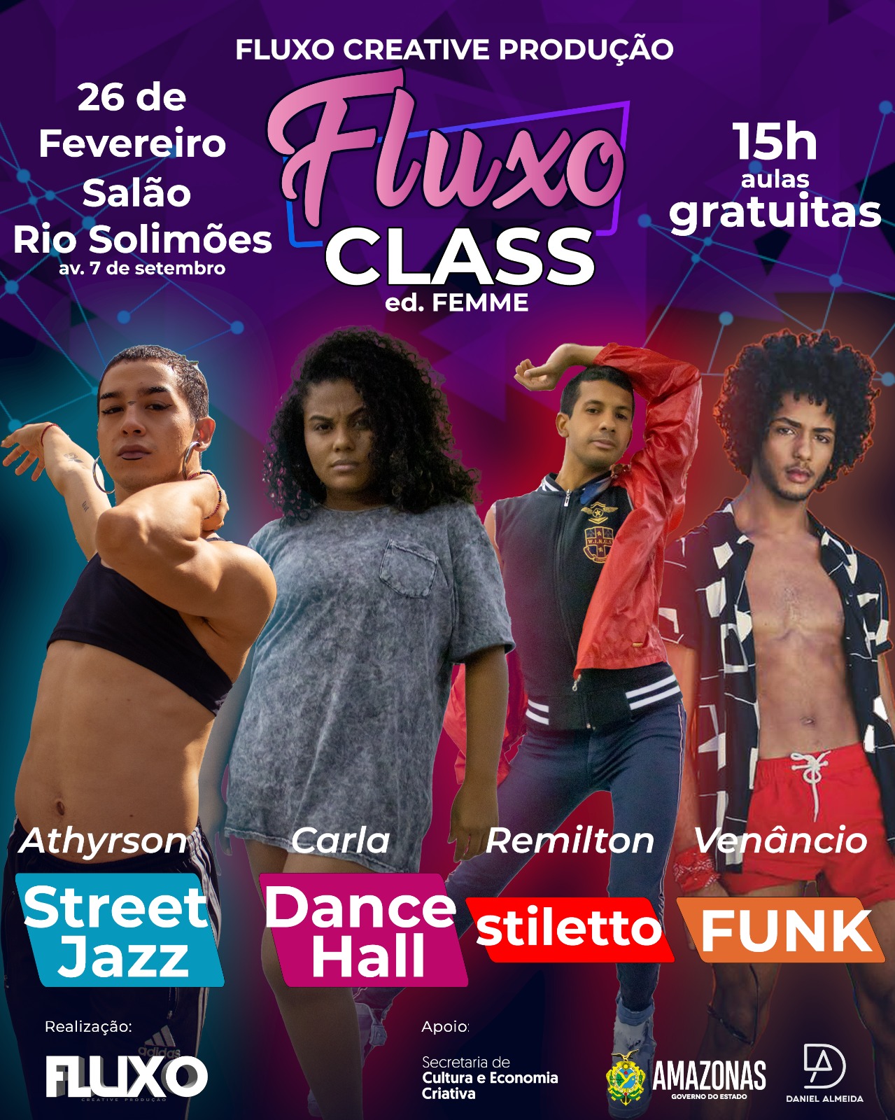 Aulas de danças urbanas gratuitas em Manaus no próximo domingo (26)