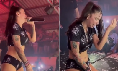 Vídeo: Pipokinha chora e ora no palco, dois dias antes de ser chup@d@ em show