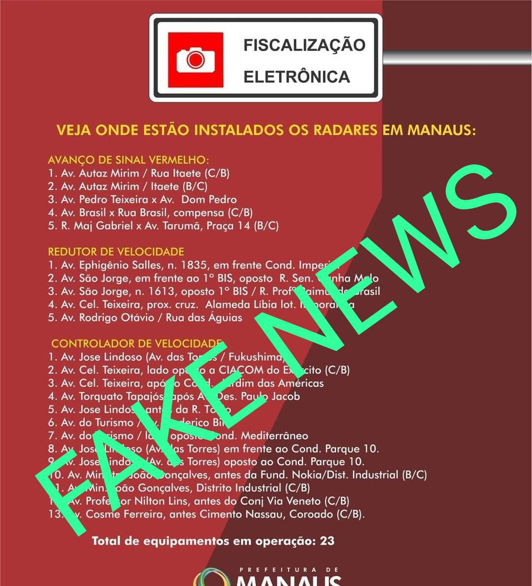 Novas Corujinhas em Manaus é FakeNews e está se alastrando no Whatsapp