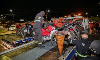 Detran-AM e Polícia Militar atuam no combate aos “rolezinhos” e removem 141 motocicletas em estado irregular / Foto : Isaque Ramos/Detran-AM