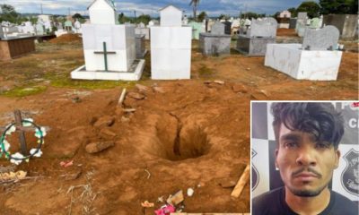 Vídeo: Túmulo de Lázaro Barbosa é violado e cabeça do serial killer desaparece