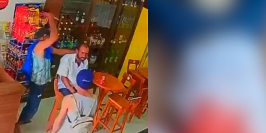 Vídeo +18 : Homem é esfaqueado brutalmente em loja de conveniência recém inaugurada