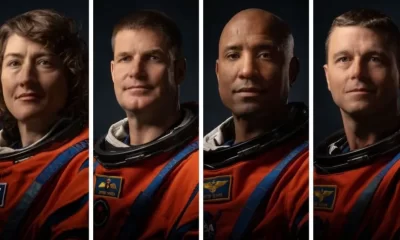 Christina Koch, Jeremy Hansen, Victor Glover e Reid Wiseman participam da missão Artemis II