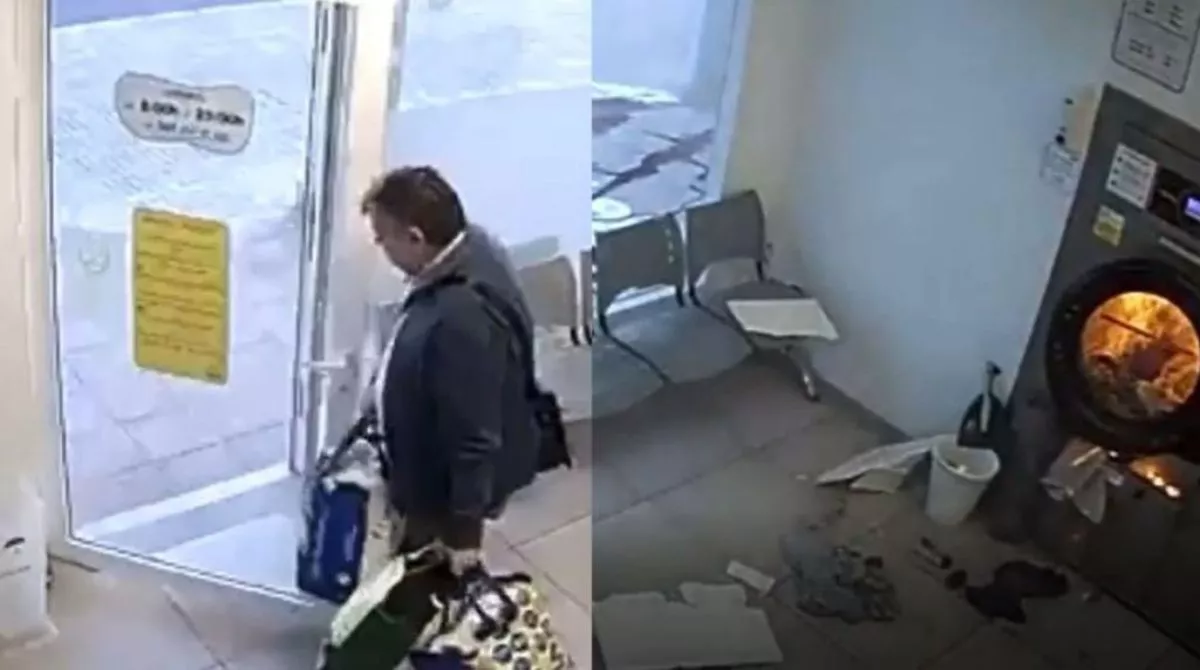 Vídeo flagra homem escapando de explosão em lavanderia