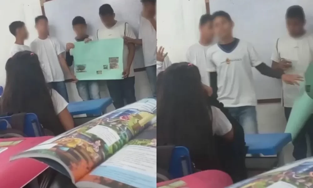 Vídeo +18: Aluno esfaqueia aluna dentro da sala de aula enquanto apresentava trabalho escolar em Manaus