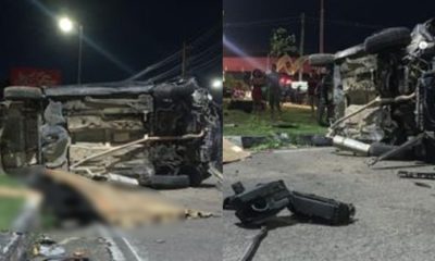 Carro capota na Avenida Natan Xavier e duas pessoas morreram na hora, outras duas ficaram feridas!