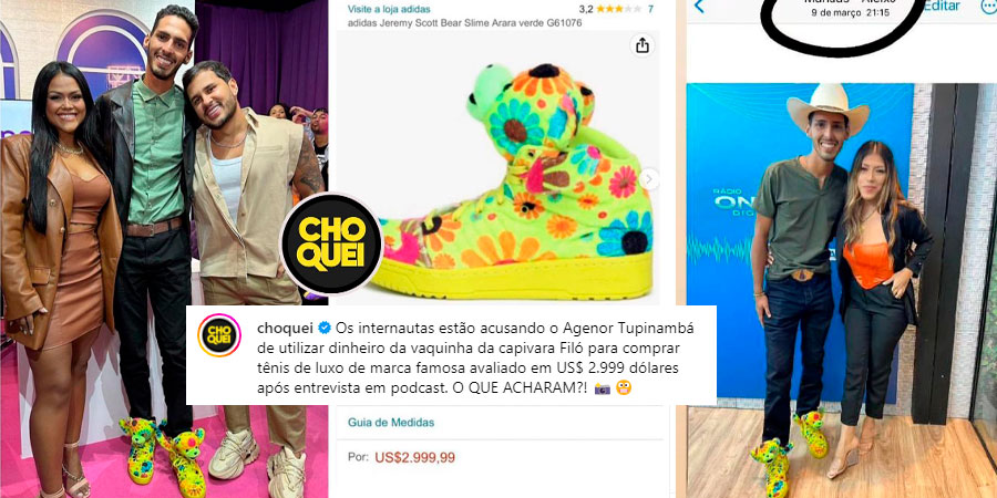 Agenor Tupinambá desmente fake news sobre ter comprado sapatos de quase R$ 15.000 após vakinha online