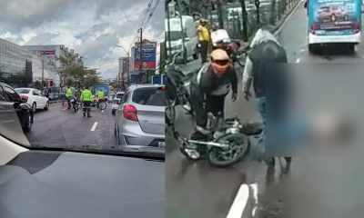 Vídeo: Ônibus esmaga mulher que estava em aplicativo de moto na Djalma Batista em Manaus