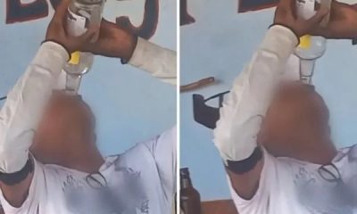 Vídeo: Homem m0rre após tomar 1 litro de pinga durante aposta