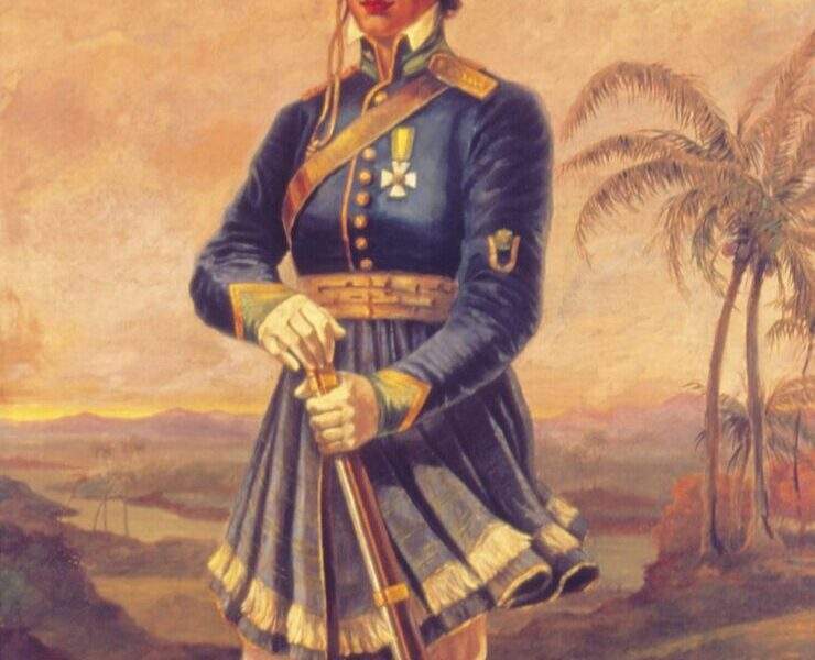 Retrato de Maria Quitéria de Jesus Medeiros, pintado em 1920 por Domenico Failutti. Integra o acervo do Museu Paulista.