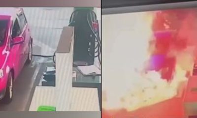 Vídeo: Carro com 3 mulheres dentro explode em posto de gasolina