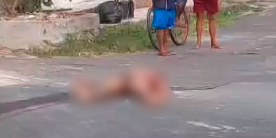 Vídeo +18: Homem é atropelado e executado no Mutirão e próximo ao corpo tinha um bilhete!