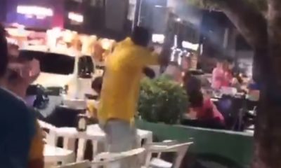 Vídeo : Pau torou na Praça do Caranguejo, com soco e cadeiras voando! Confira