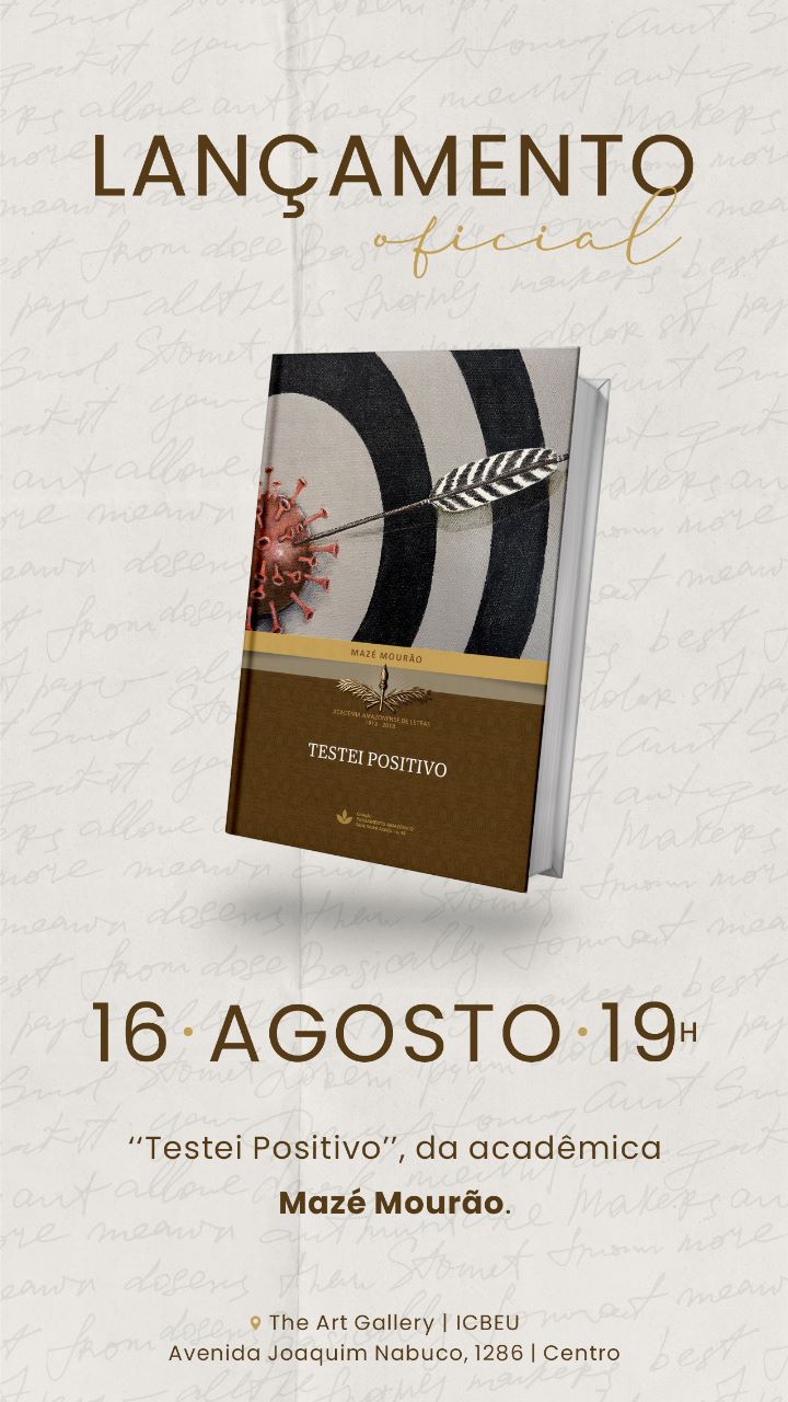 Nesta quarta (16) Mazé Mourão lança no ICBEU seu novo livro "Testei Positivo" 