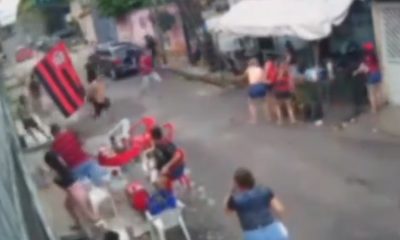 Vídeo : Durante partida do Flamengo, homens atiram 18 vezes para matar integrante do CV em Manaus