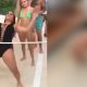 Vídeo +18: Mulher fica com a ppk exposta após passar por 'debaixo da cordinha'