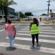 Prefeitura realiza ação educativa para travessia segura de estudantes em vias de Manaus / Foto – Divulgação / IMMU